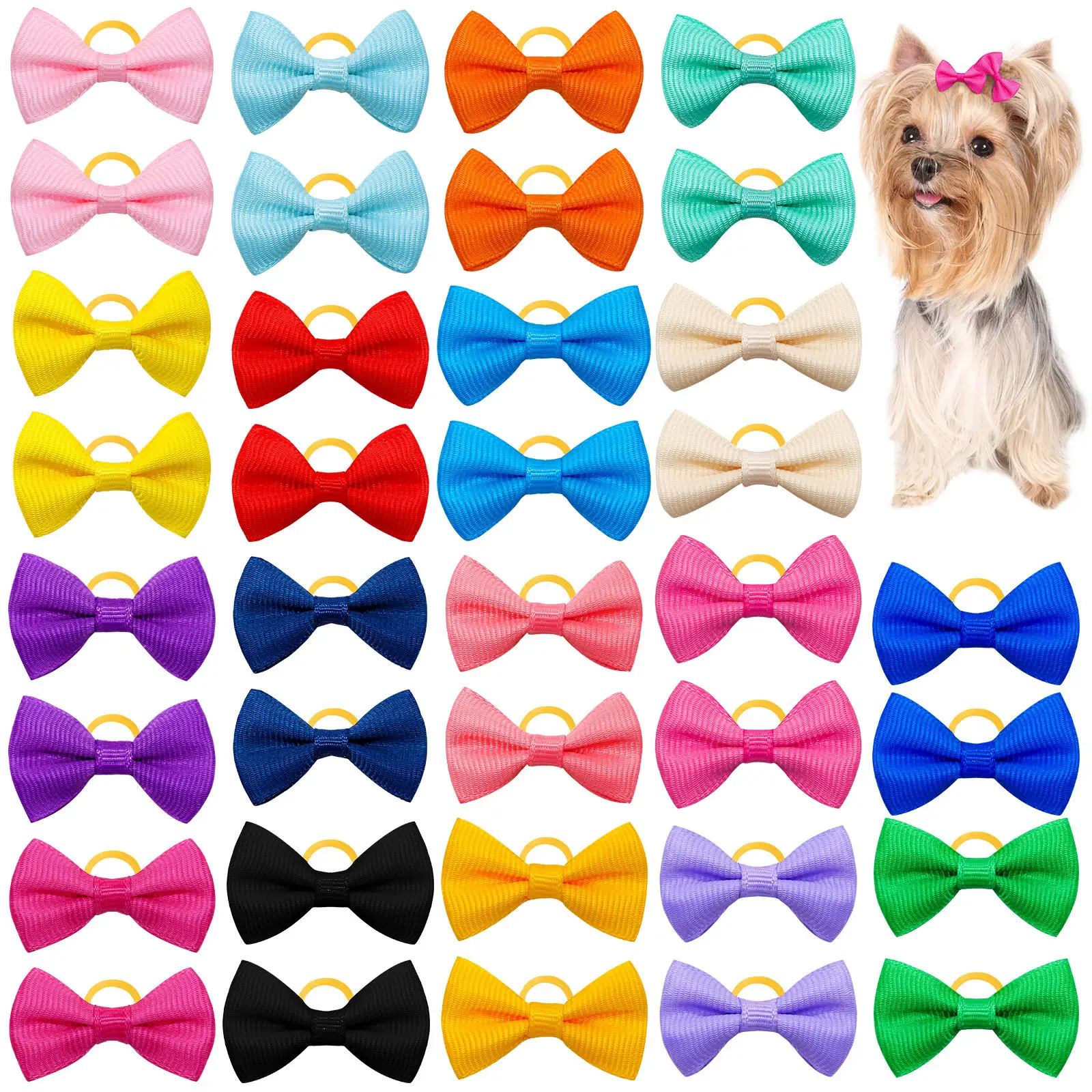 Cute Macaron Solid Color Pet Head Flower