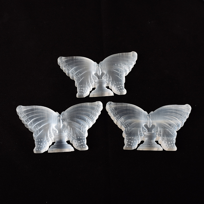Selenite Butterfly Gypsum Morocco Transparent Handicraft Ornaments