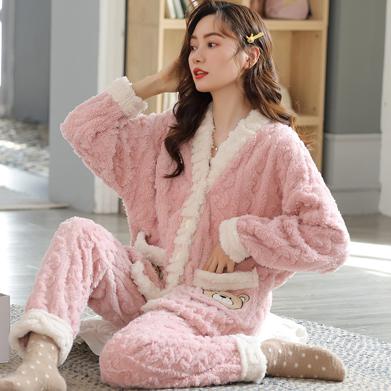 Title 17, Schattig vest kimono koraalfleece homewear