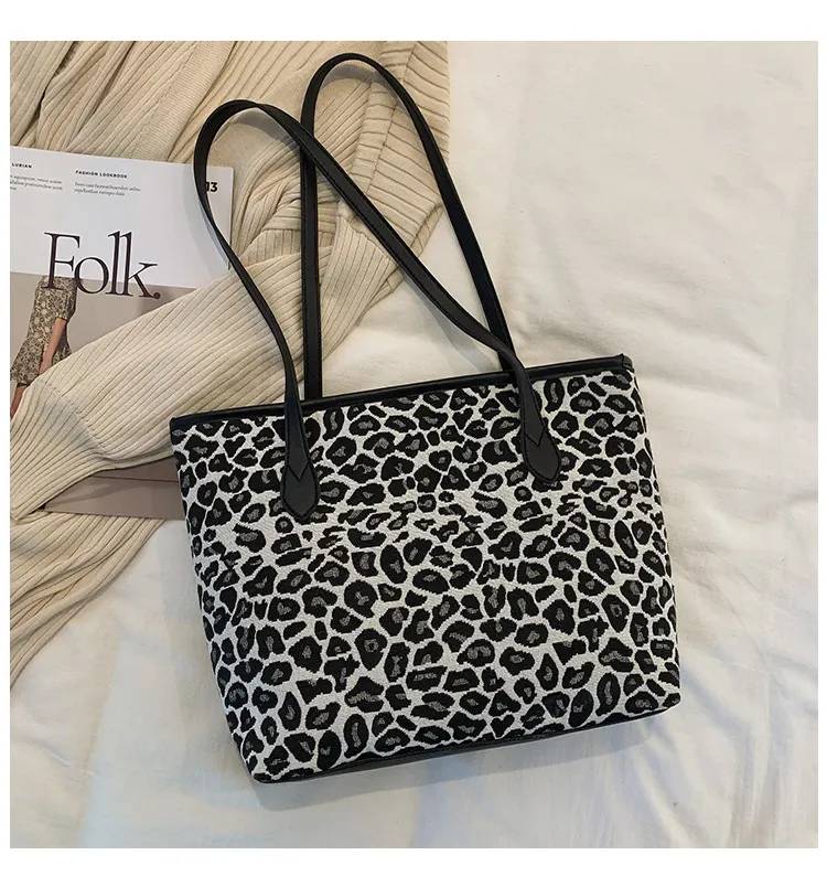 Versatile Tote Bag Niche Design Large Capacity - Black