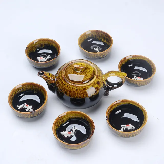 Household Plus Fish Kiln Into Teacup Set Yellow - Shop at LoveMi