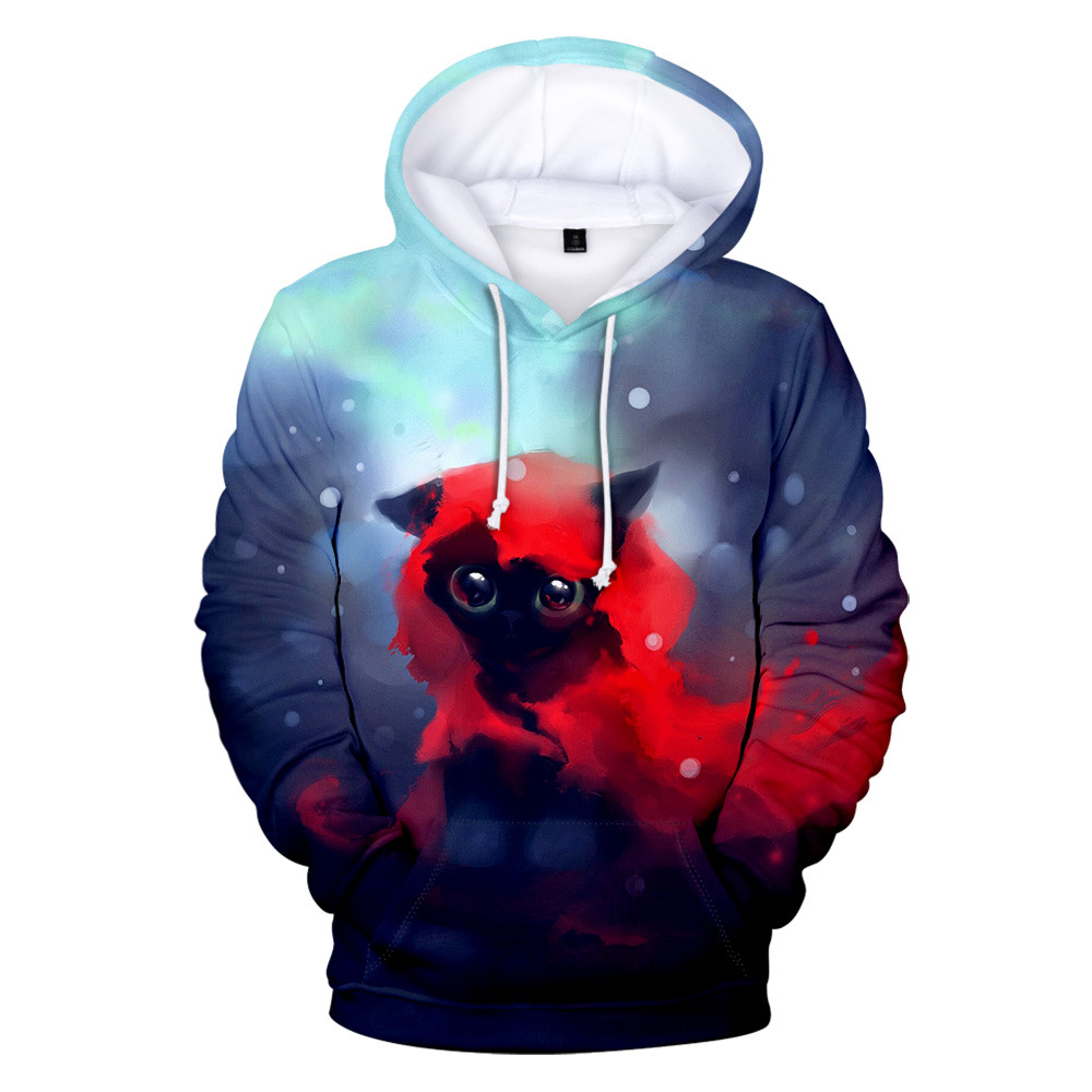 Title 7, Cat Peripheral 3D Digital Printing Hooded Sweater