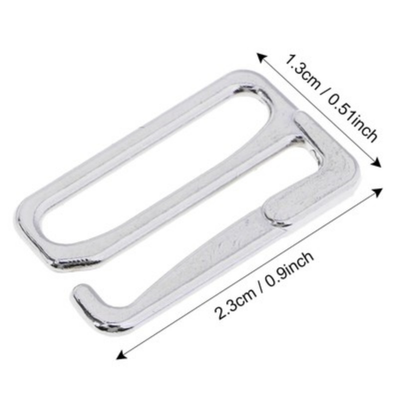 10 Pieces Alloy Replacement Bra Strap 19mm Sliver2 19mm