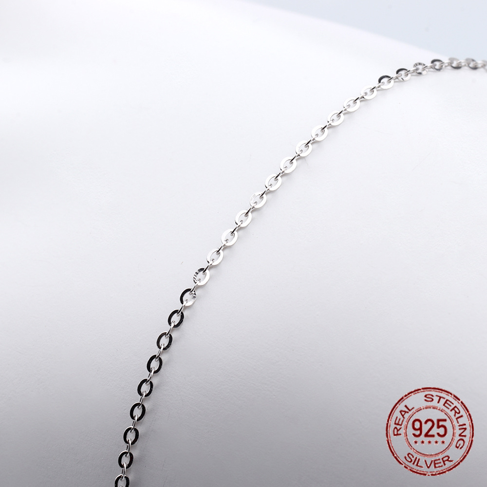 Women's Fashionable All-match Silver Flash European Chain Necklace