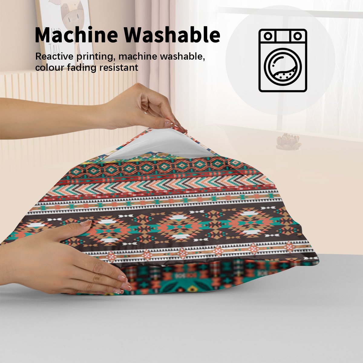 Bohemian Duvet Cover Set, Boho Striped Pattern Bedspread Set For All Season... 5