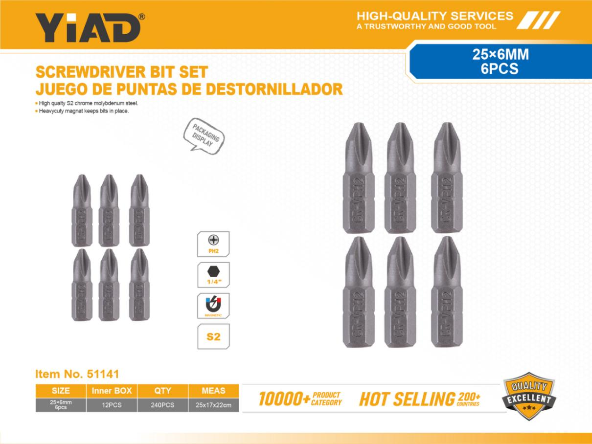 PH2 Screwdriver Bits 6PCS, Only Support Self-collection, Please Note That Free Shipping Is For Anti-bidding Price