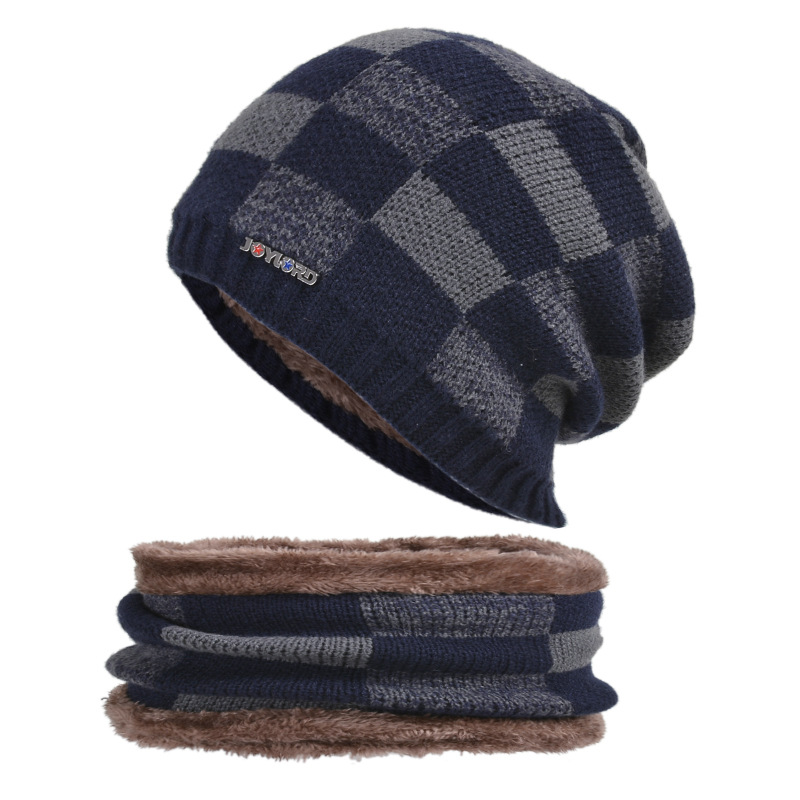 Winter Hat Pullover Bib Suit Plus Fluffy Thread — foto 7