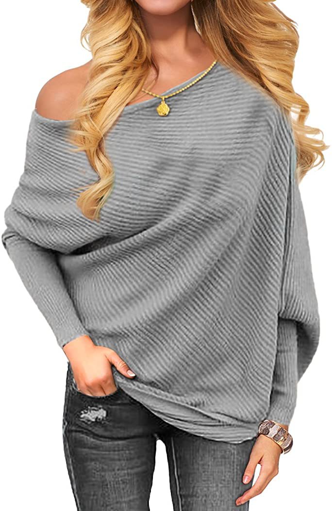 Title 3, Damen Winter Pullover mit sexy One-Line-Ausschn...