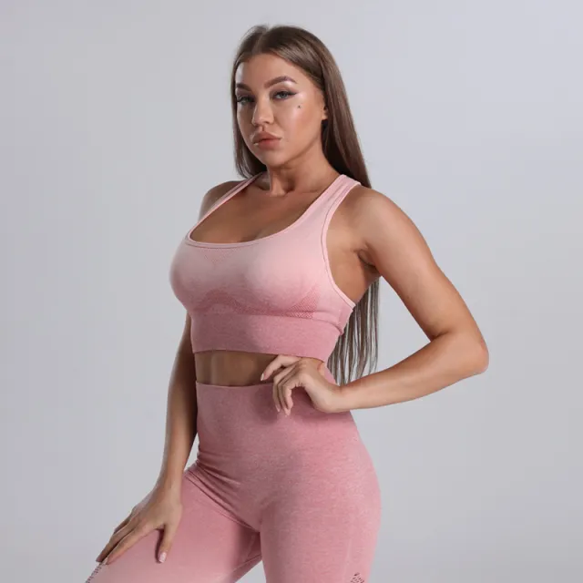 Seamless Fitness Quick drying Tight fitting High stretch Sports Yoga Pants Pink - Shop at LoveMi