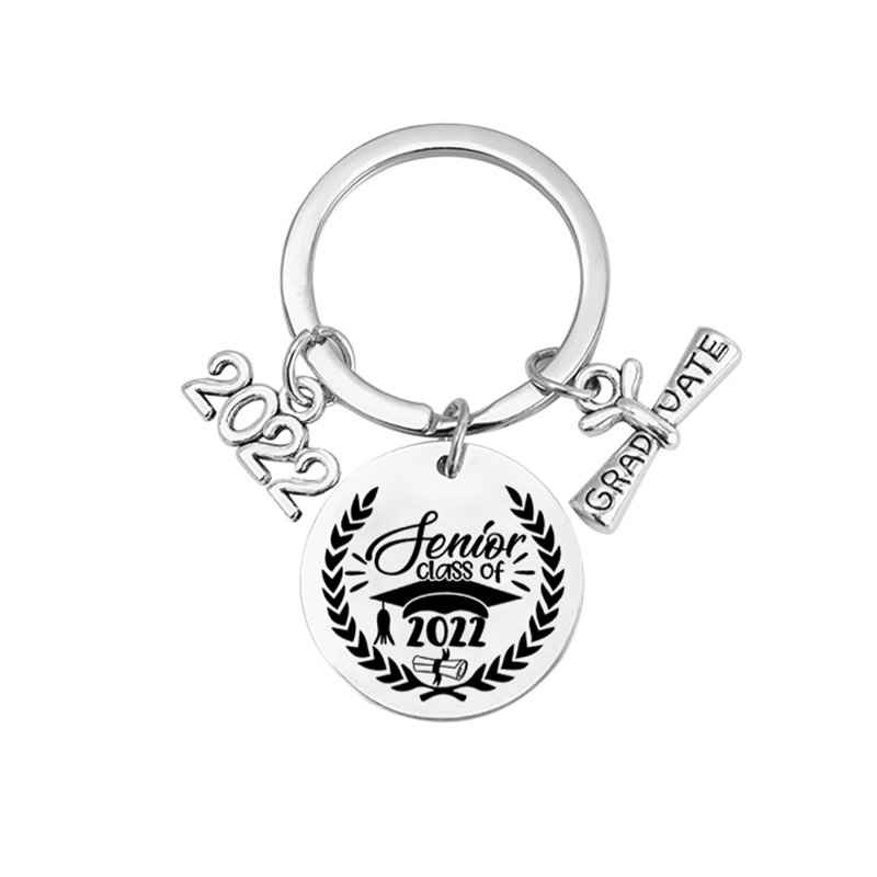 Class Of Graduate Keychain Stainless Steel Quarantine Key Chain Inspirational Graduation Souvenir Gift