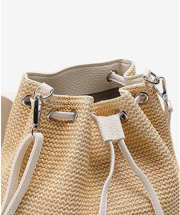 Title 5, Freizeit-Reiserucksack für Damen, Mini-Strohtasche