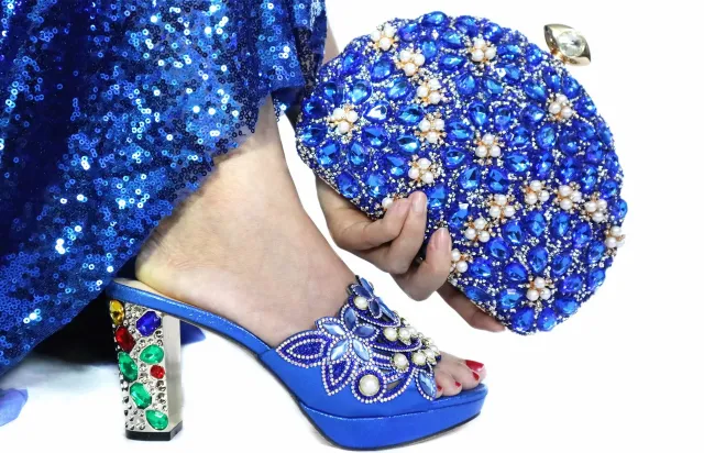 Slippers Matching Stone Bag Toe Blue - Shop at LoveMi