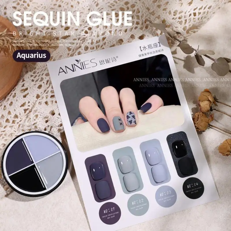 Popular Color Twelve Constellation Series Solid Nail