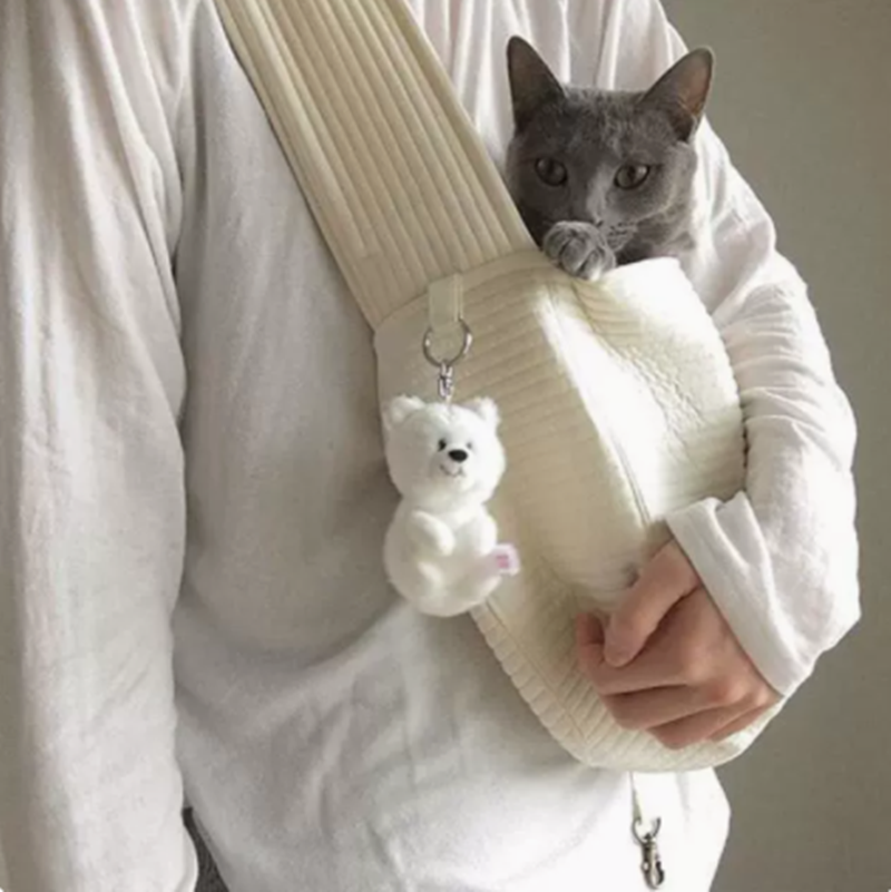 Portable Pet Cat Dog Backpack Canvas One Shoulder Bag