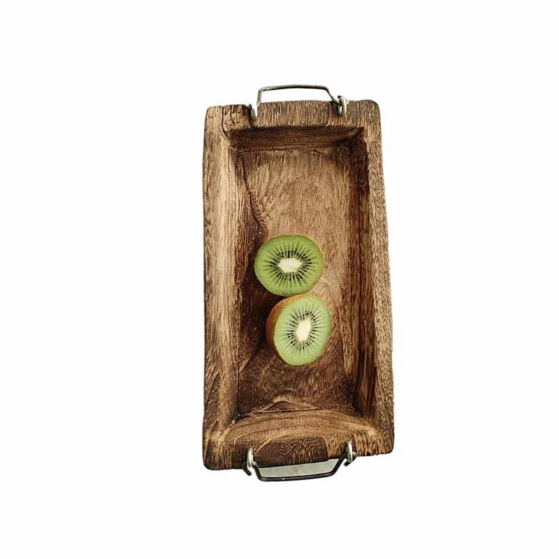 Title 6, Retro Rectangular Old Tray Wooden Fruit Plate