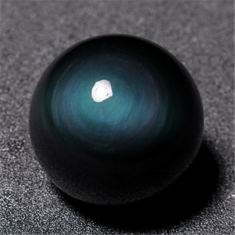 Title 4, Natural Obsidian Rainbow Eyeballs Ice-like Orna...