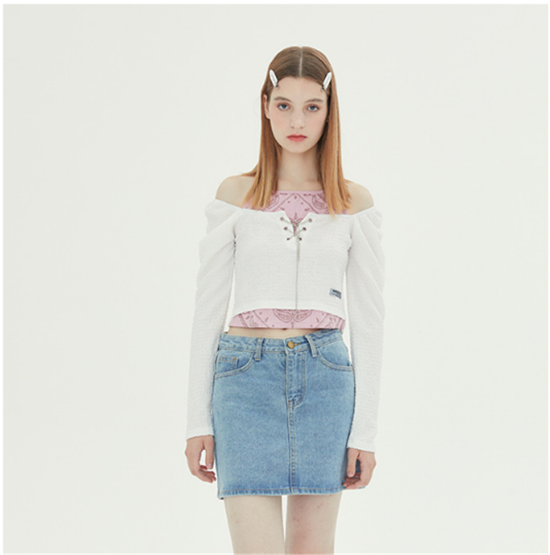 Retro Slim Western Style Long-sleeved T-shirt