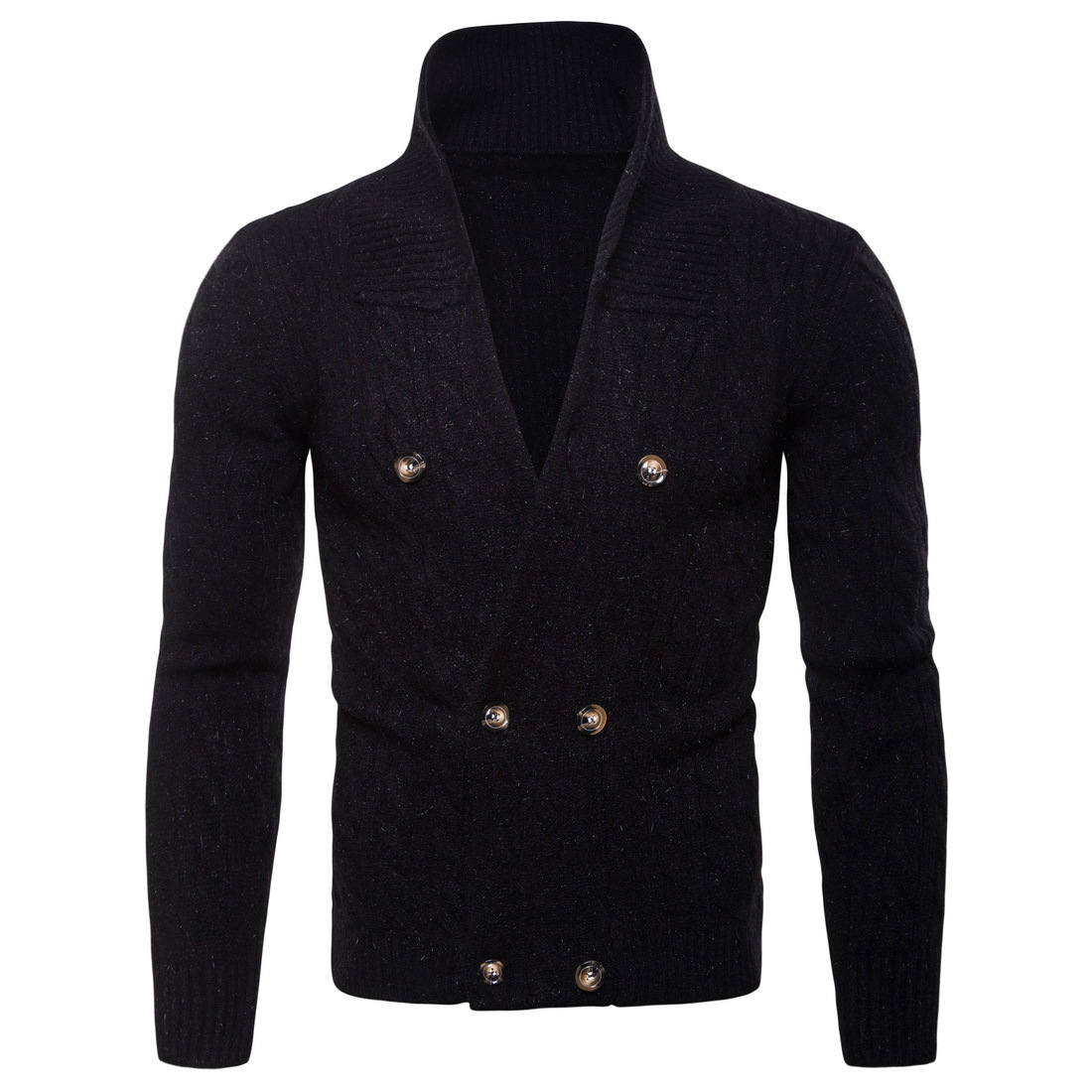 Title 3, Solid color thick knitted cardigan