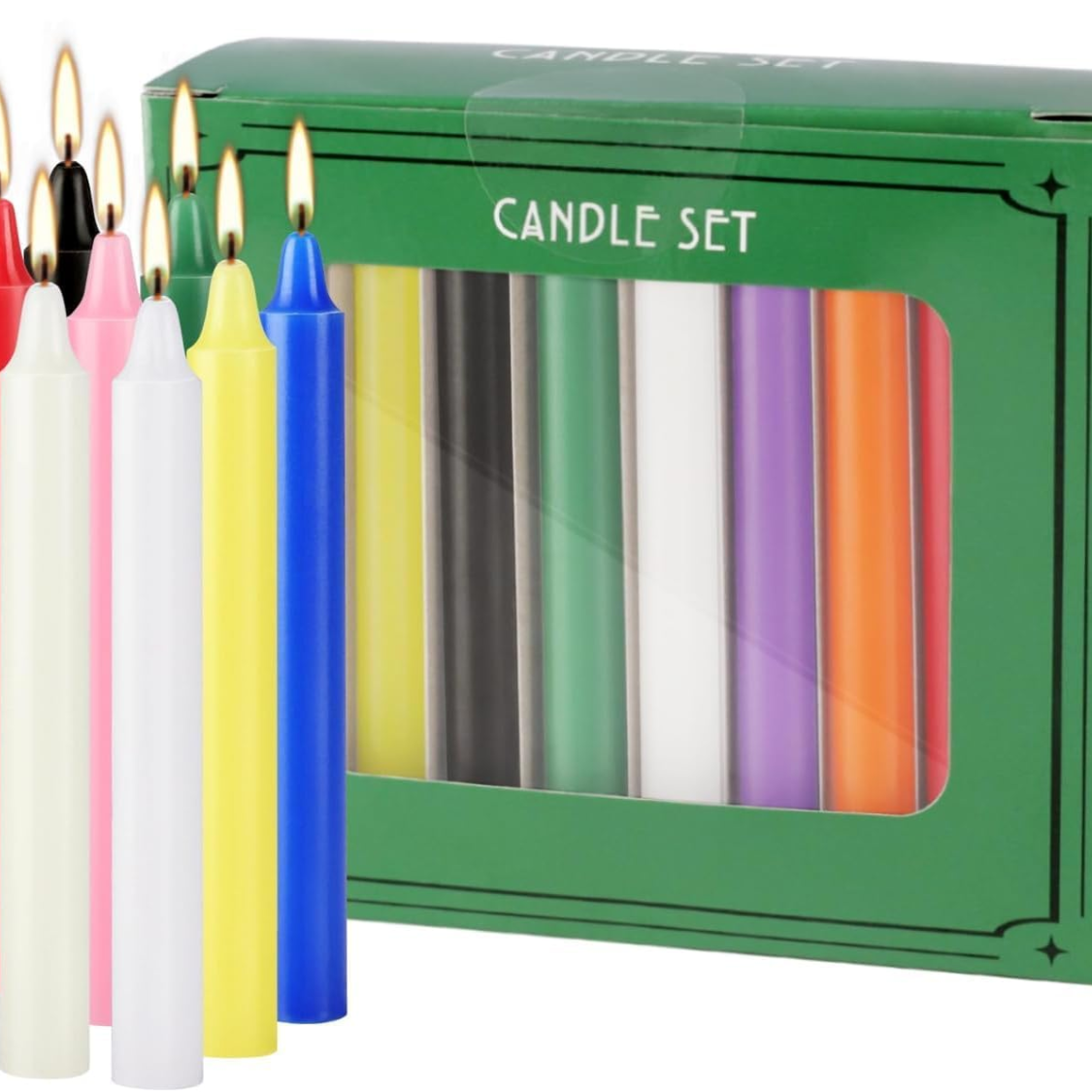 40 Pack Spell Chime Candles 4 Inch Multi Colored Taper Candles Sticks For Home Decor Kitchen Decor Wedding Decoration 10 Colours thumbnail 5