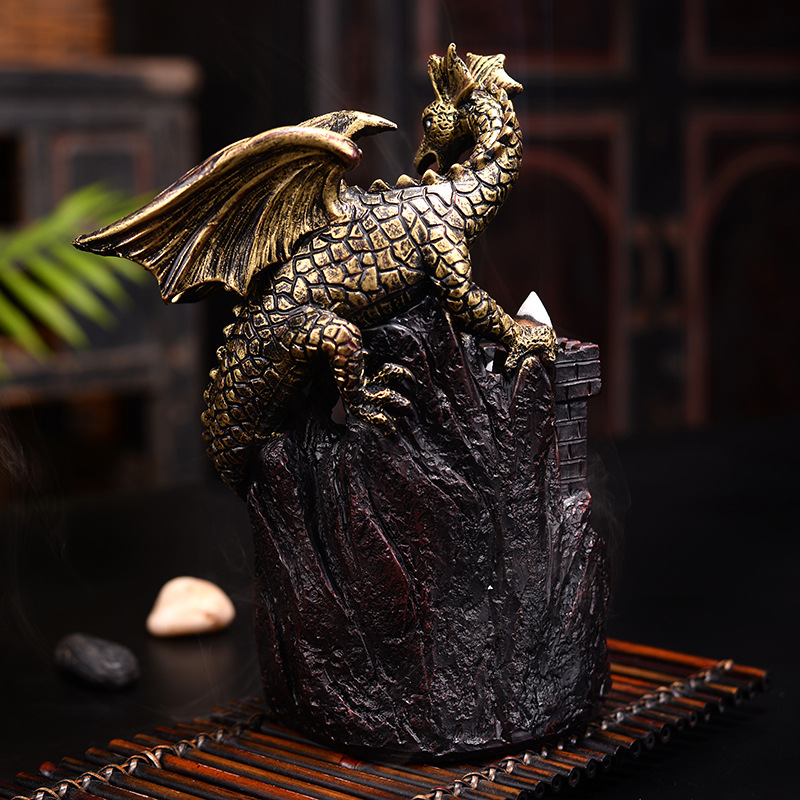 Title 4, Dinosaur Castle Backflow Incense Burner Opustit...