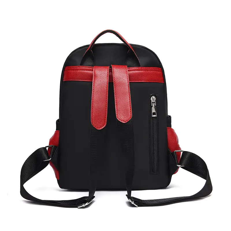 Casual Oxford Cloth Travel Backpack with Bow Detail for School and Daily Use