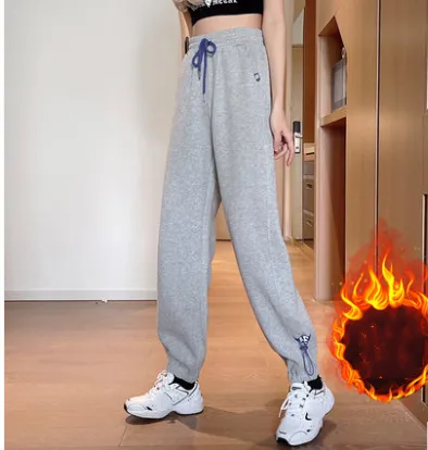 Casual Sports Pants Girls Spring Autumn Summer Clothes 9991Gray Plus Velvet - Shop at LoveMi