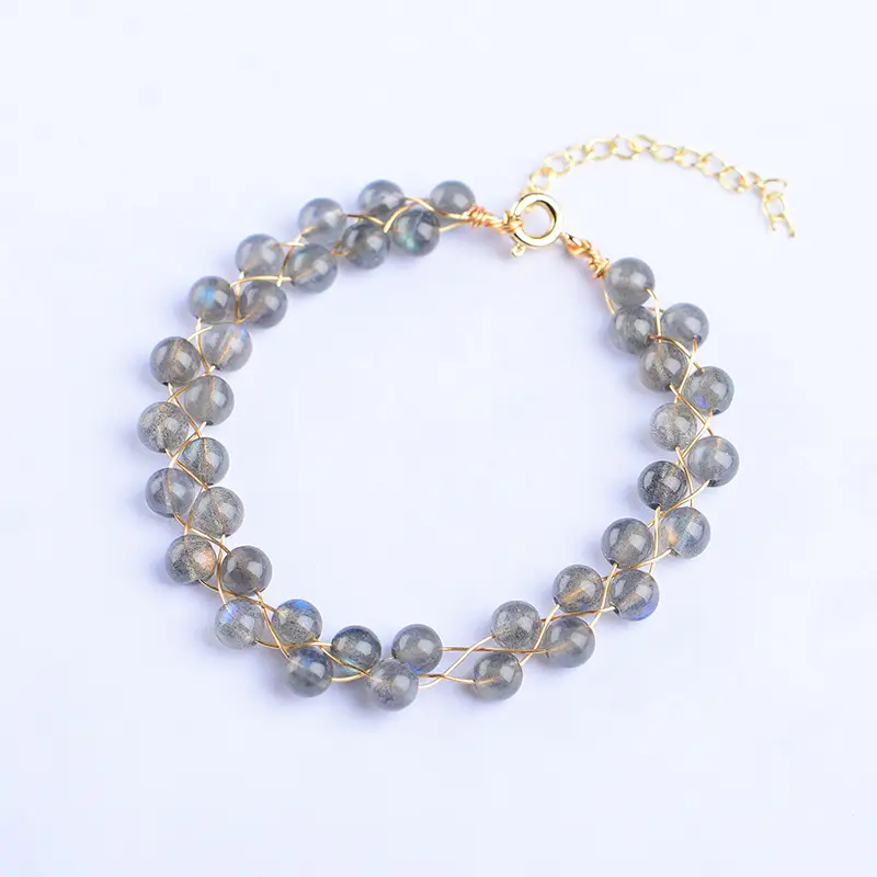 Natural Moonstone Bracelet In 14k Gold