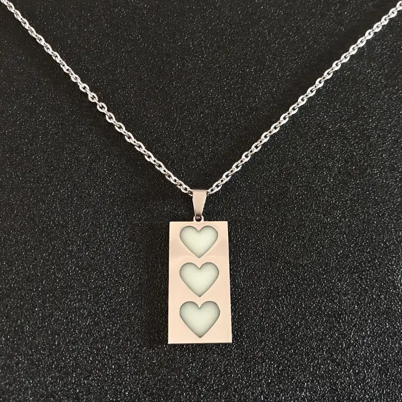 Trendy Creative Stainless Steel Luminous Pendant Necklace