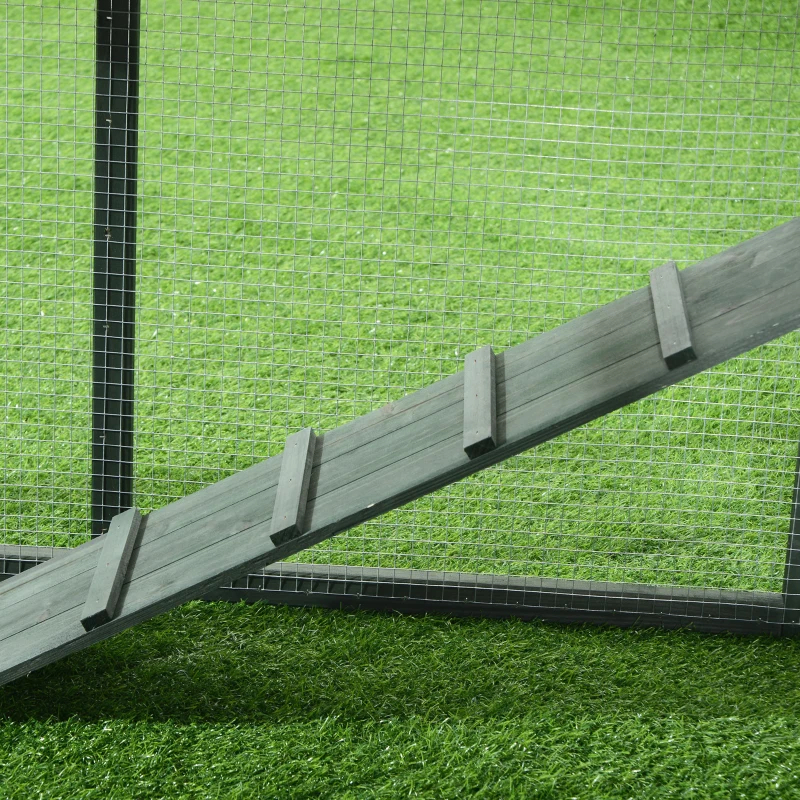 Wooden Chicken Coop, Hen House Outdoor With Run Nesting Box, Asphalt Roof, Removable Tray, Ramp, Poultry Cage For 2-3 Chickens, Green