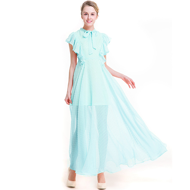Sleeveless Chiffon Long Dress, picture 8 of 9