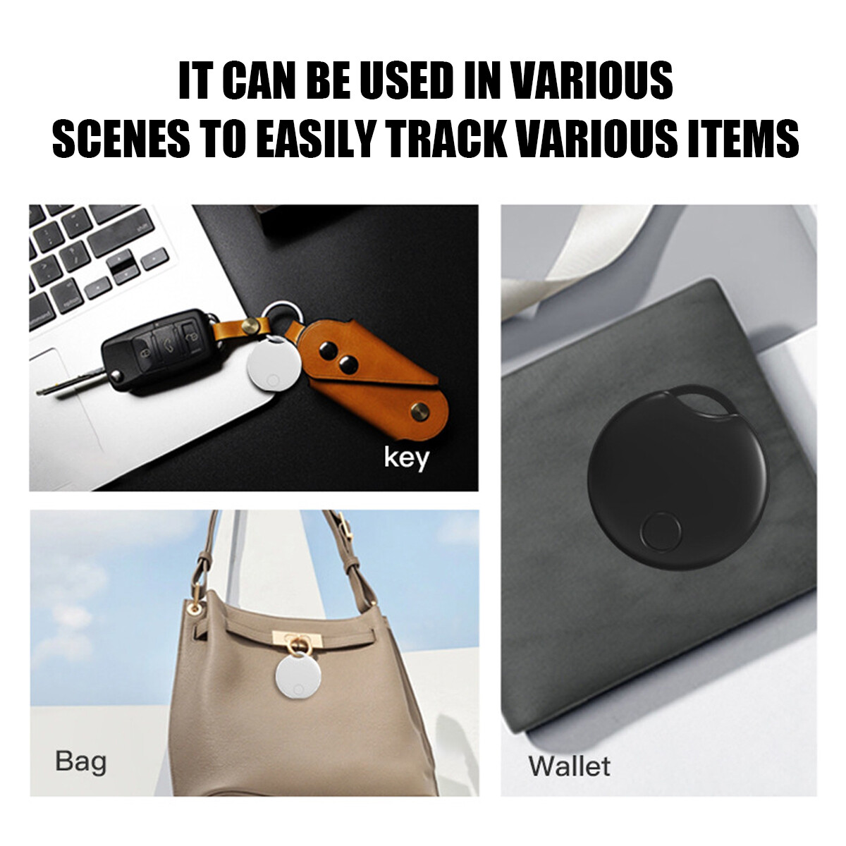 Mini Tracking Device Bluetooth GPS Tracker Car Bike Purse Key For Find My