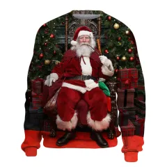 Women's Christmas Dress Crew Neck Sweatshirt - 9Color-M - View 1