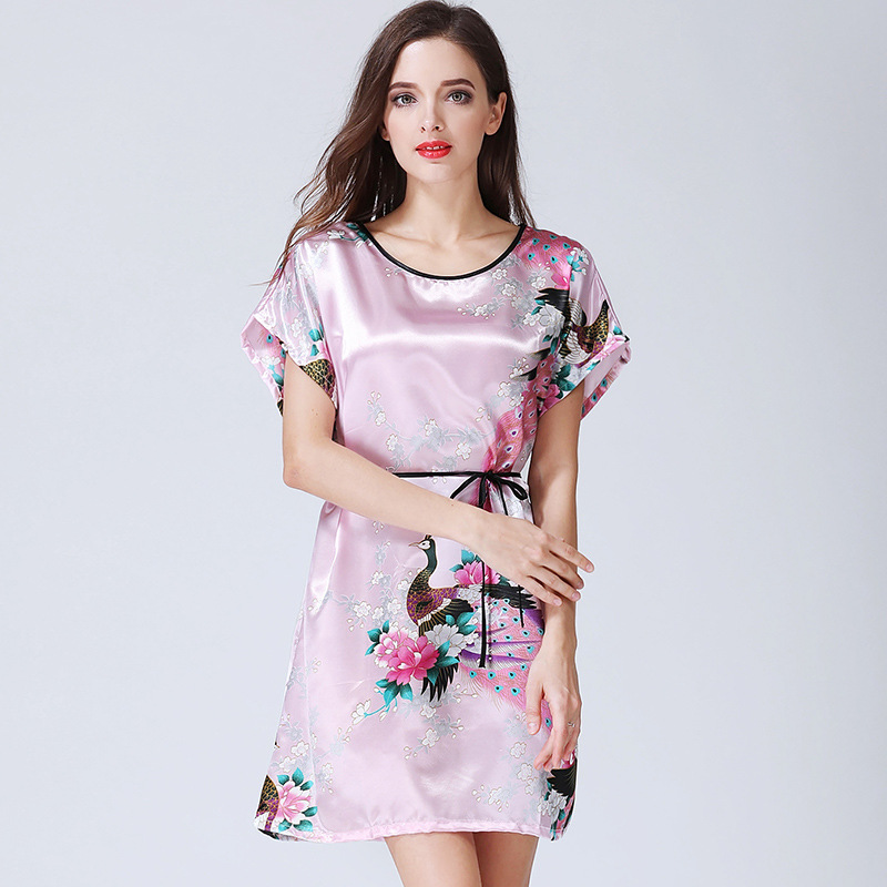 Title 11, Imitation Silk Nightdress Round Neck And Thin B...