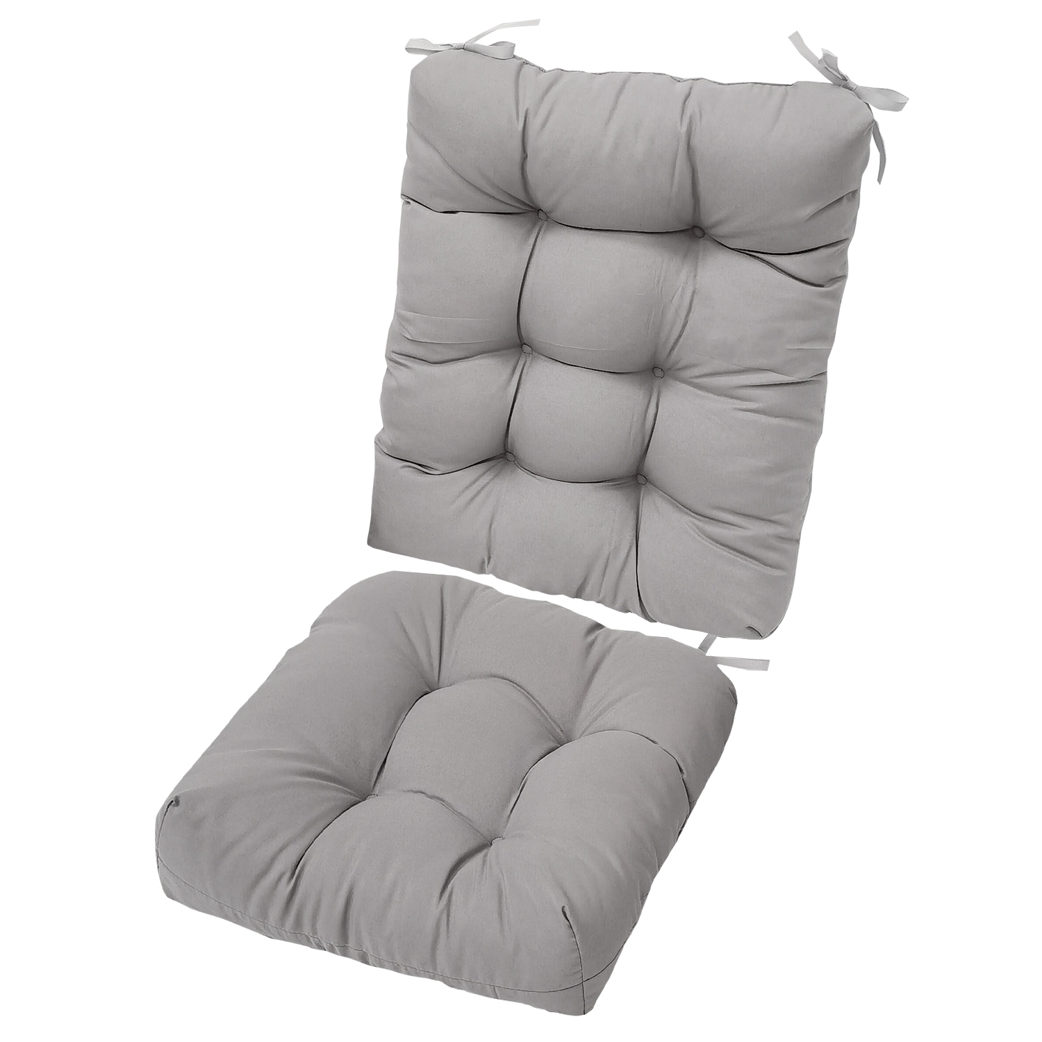 Multiple Color Options Rocking Chair Cushion Set Upper And Lower Back And Seat Sets With Non Slip Ties Polyester Fiber Filling Comfortable For In... Grey - Shop at LoveMi
