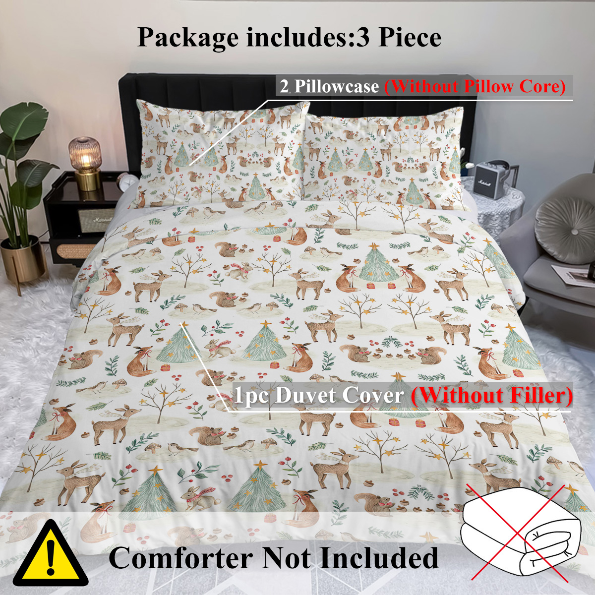 Mini Cats Pattern Duvet Cover Set, Cute Comforter Cover, 1 Quilt Cover 2... 4