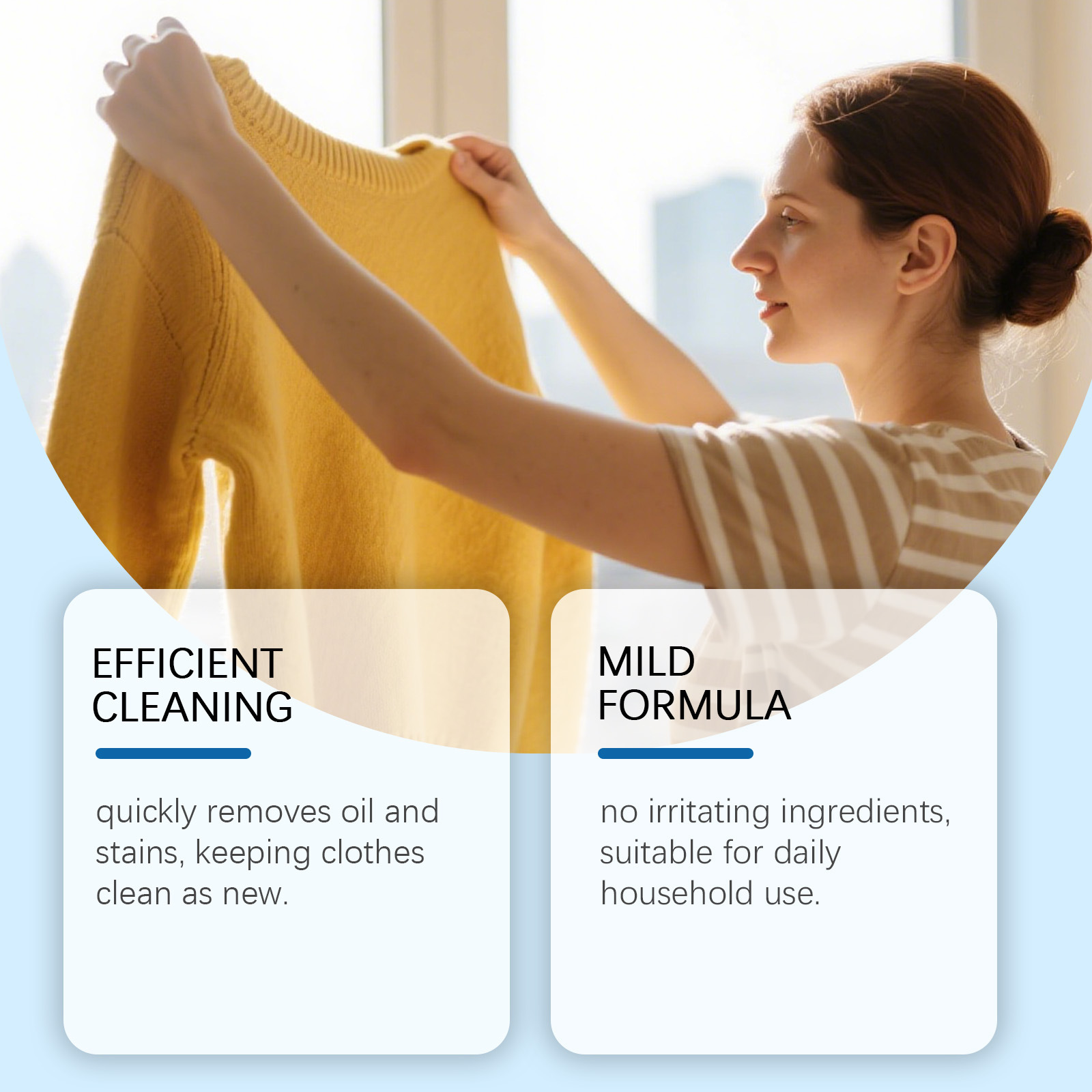 JUEFISH Laundry Detergent Sheets Gently Clean Oil Stains And Dirt, Leaving Clothes Soft And Fragrant, Conveniently Protecting And Keeping Clothes Clean. — view 4