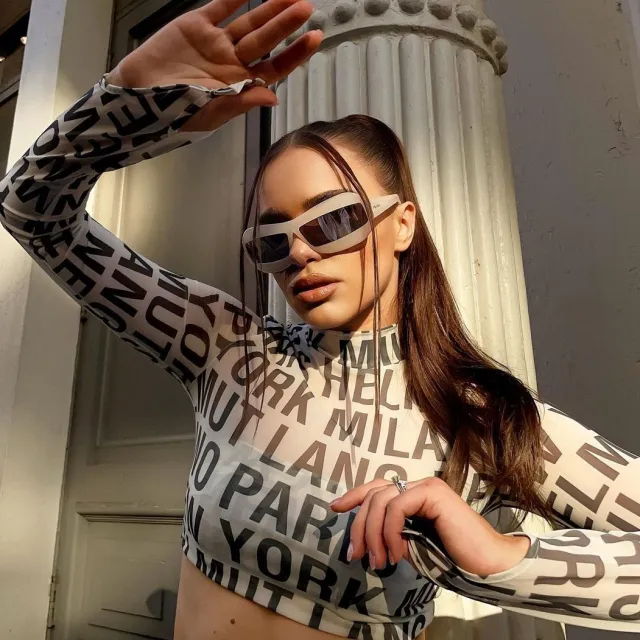 Street Fashion Casual T shirt Top Female Grey - Shop at LoveMi