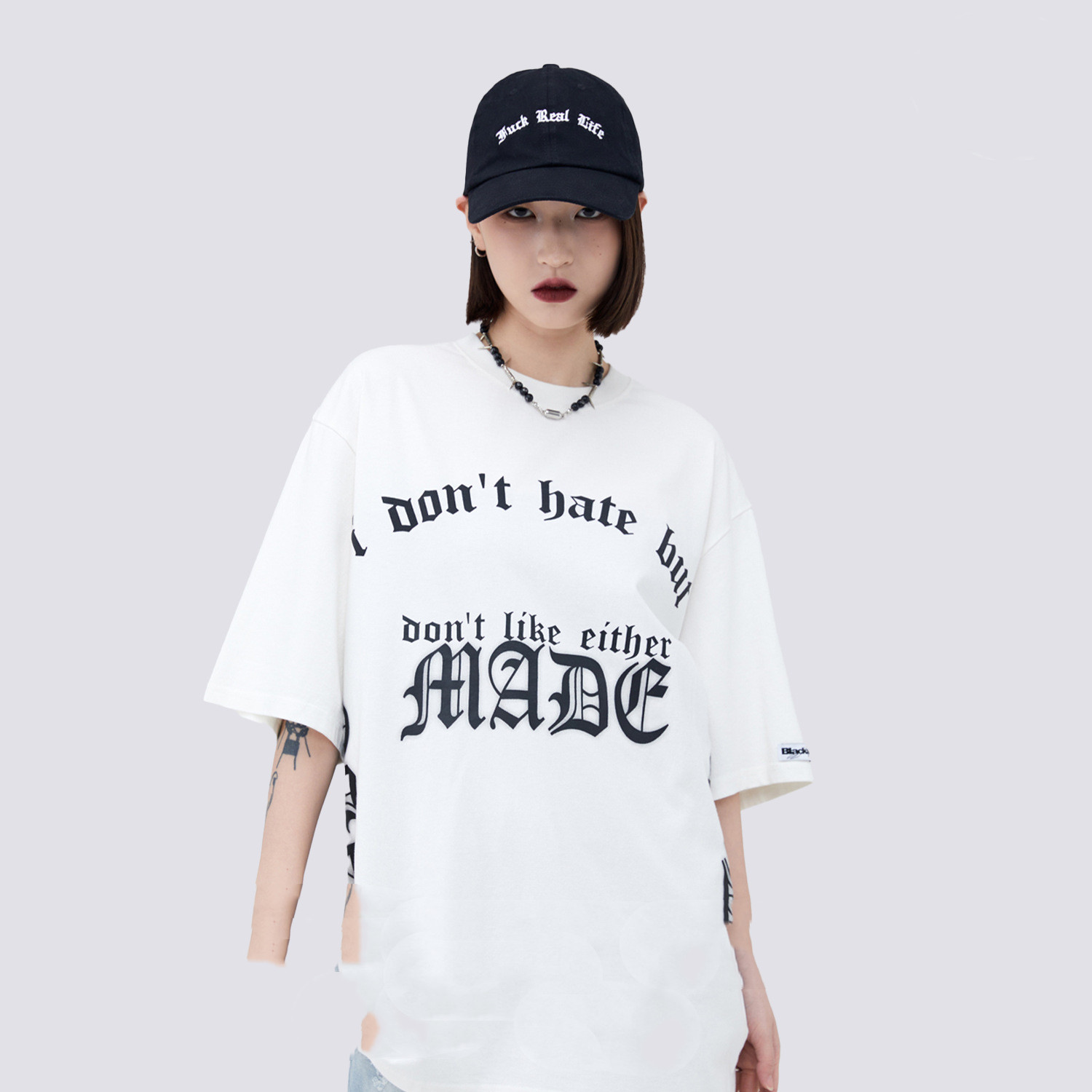 Men And Women Fashion Casual Print Gothic Letters Short-sleeved T-shirt