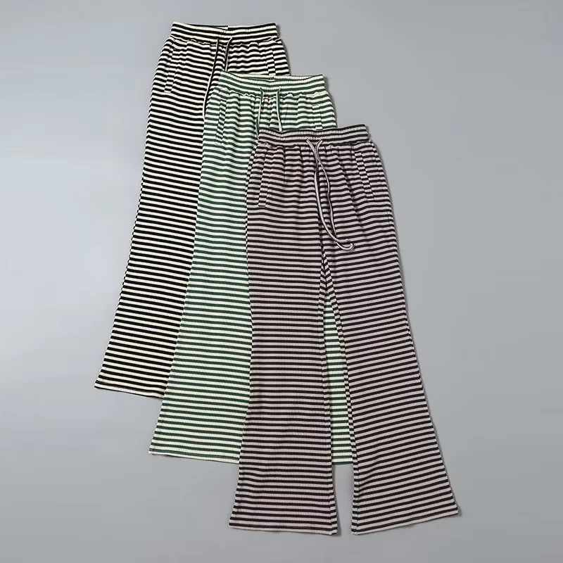 Title 6, Contrast Color Stripes Bell-bottom Pants for a ...