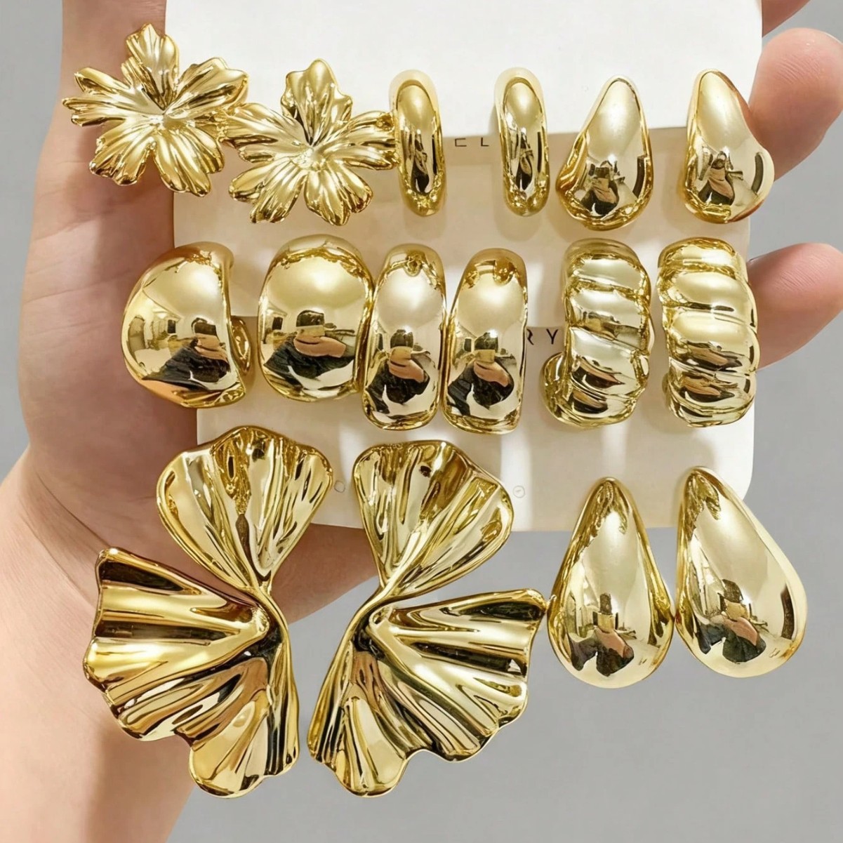 INS Style Luxury Geometric Hoop & Stud Earrings For Women, Vacation Statement...