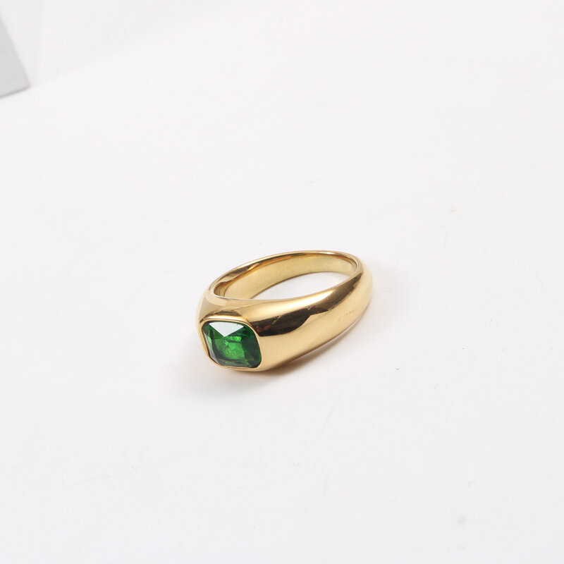 Title 1, Anillo de circón verde moderno y popular