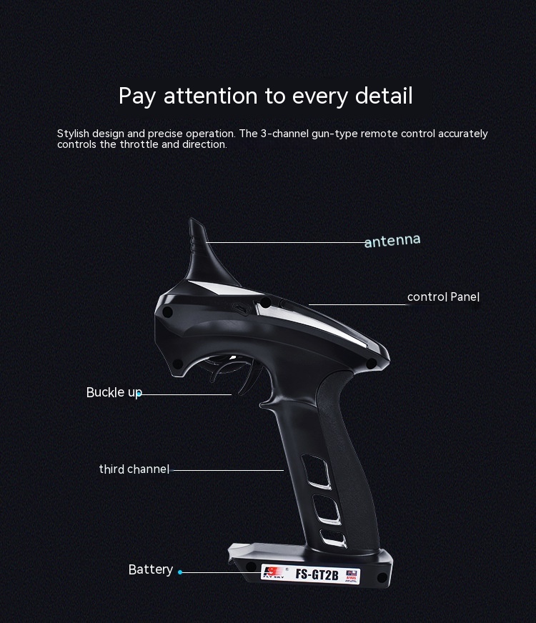 GT2B 3-way Remote Control With Receiver Lithium Battery Complete Set - Image 12