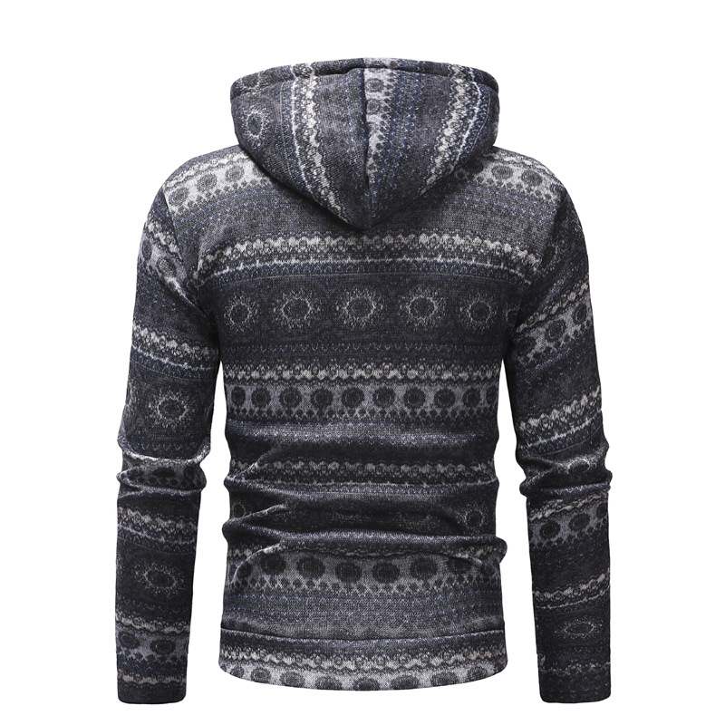 Fashion Pullover Hooded Men's Ethnic Sweater