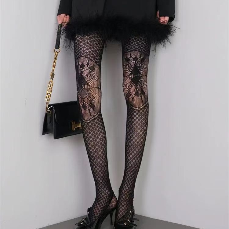 Fishing Net Short Socks Spicy Girl Hollow Diamond Socks Female