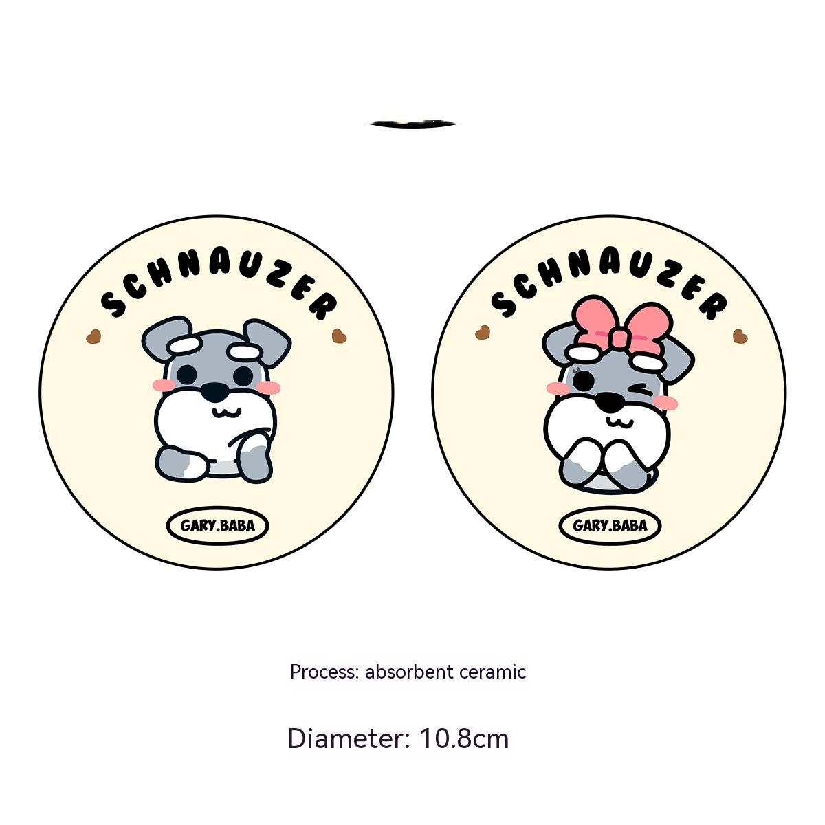 Schnauzer Puppy Couple Ceramic Cup