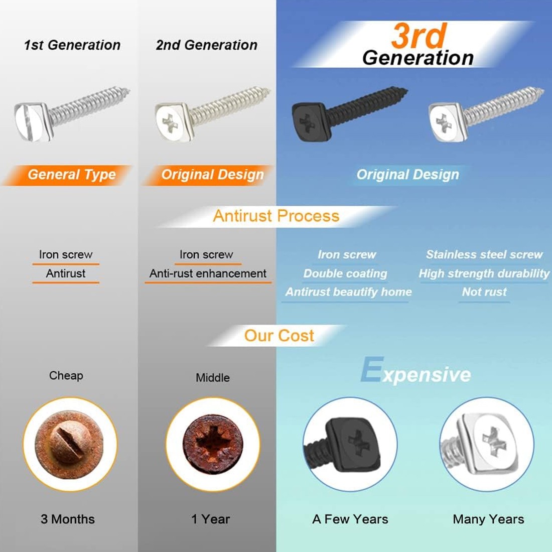 70mm Both Sides Gate Lock Garden Security Double Long Throw