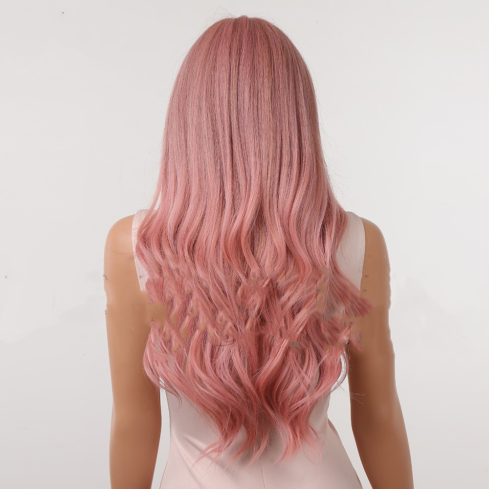 Female Chestnut Blond Bangs Long Curly Air Bangs Synthetic Fiber Wig 3 Style - Shop at LoveMi