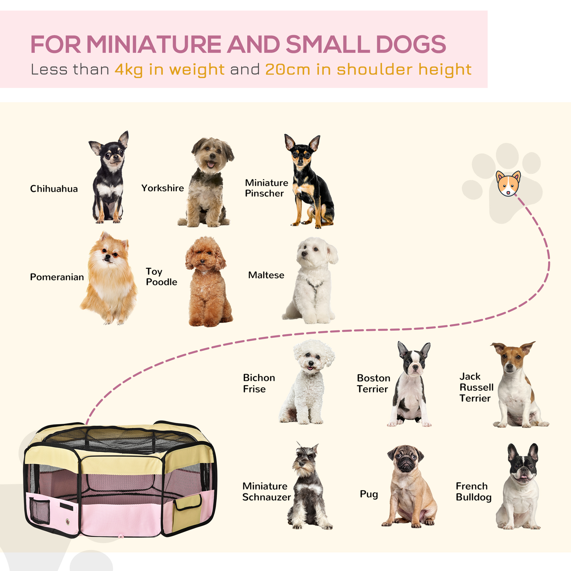 Fabric Pet Whelping Box Dog Cat Puppy Playpen Rabbit Guinea Pig Play Pen In P — image 2