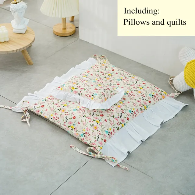 Solid Wood Cat Bed Small Dog Cat Litter Solid Wood Available Floral Two Piece Set - Shop at LoveMi