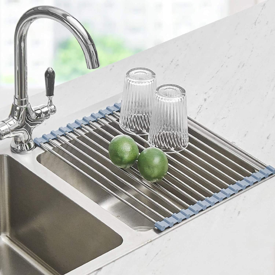Roll-Up Sink Dish Drying Rack